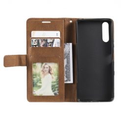 Kryty na mobil | Knižkové puzdro Rhombus hnedé – Sony Xperia 1 IV | Kryty na mobil