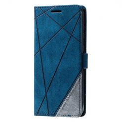 Kryty na mobil | Knižkové puzdro Rhombus modré – Samsung Galaxy S23 | Kryty na mobil