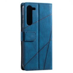 Kryty na mobil | Knižkové puzdro Rhombus modré – Samsung Galaxy S23 | Kryty na mobil