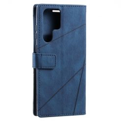 Kryty na mobil | Knižkové puzdro Rhombus modré – Samsung Galaxy S23 Ultra | Kryty na mobil