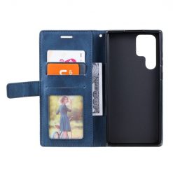 Kryty na mobil | Knižkové puzdro Rhombus modré – Samsung Galaxy S23 Ultra | Kryty na mobil