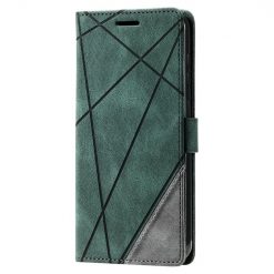 Kryty na mobil | Knižkové puzdro Rhombus zelené – Samsung Galaxy S23 | Kryty na mobil