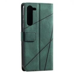 Kryty na mobil | Knižkové puzdro Rhombus zelené – Samsung Galaxy S23 | Kryty na mobil