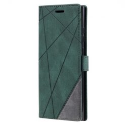 Kryty na mobil | Knižkové puzdro Rhombus zelené – Samsung Galaxy S23 Ultra | Kryty na mobil