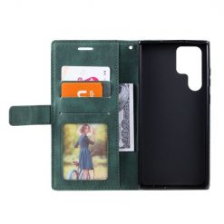 Kryty na mobil | Knižkové puzdro Rhombus zelené – Samsung Galaxy S23 Ultra | Kryty na mobil