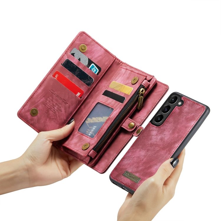 Multifunkčné peňaženkové puzdro CaseMe Detachable červené – Samsung Galaxy S23 | Kryty na mobil Kryty na mobil | Multifunkčné peňaženkové puzdro CaseMe Detachable červené – Samsung Galaxy S23 | Kryty na mobil
