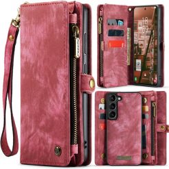 Kryty na mobil | Multifunkčné peňaženkové puzdro CaseMe Detachable červené – Samsung Galaxy S23+ (S23 Plus) | Kryty na mobil