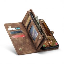 Kryty na mobil | Multifunkčné peňaženkové puzdro CaseMe Detachable hnedé – Samsung Galaxy S23 | Kryty na mobil