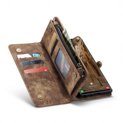 Kryty na mobil | Multifunkčné peňaženkové puzdro CaseMe Detachable hnedé – Samsung Galaxy S23 Ultra | Kryty na mobil