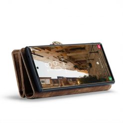 Kryty na mobil | Multifunkčné peňaženkové puzdro CaseMe Detachable hnedé – Samsung Galaxy S23 Ultra | Kryty na mobil