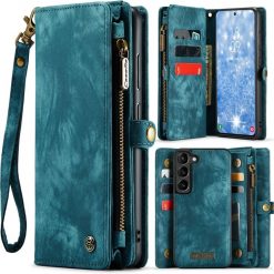 Multifunkčné peňaženkové puzdro CaseMe Detachable modré – Samsung Galaxy S23