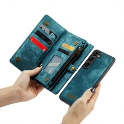 Kryty na mobil | Multifunkčné peňaženkové puzdro CaseMe Detachable modré – Samsung Galaxy S23 | Kryty na mobil