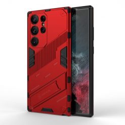 Kryty na mobil | Odolný Kryt Punk armor case červený – Samsung Galaxy S23 Ultra | Kryty na mobil