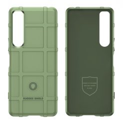 Kryty na mobil | Odolný kryt Rugged Shield zelený – Sony Xperia 1 IV | Kryty na mobil