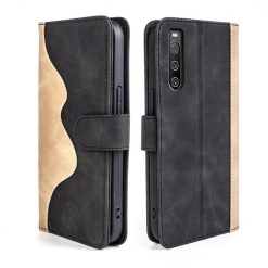 Kryty na mobil | Peňaženkové puzdro Dual Wavy Case čierne – Sony Xperia 10 IV | Kryty na mobil