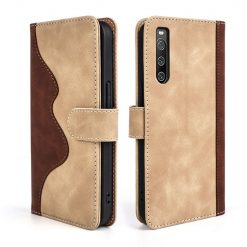 Peňaženkové puzdro Dual Wavy Case hnedé – Sony Xperia 10 IV