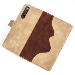 Kryty na mobil | Peňaženkové puzdro Dual Wavy Case hnedé – Sony Xperia 10 IV | Kryty na mobil