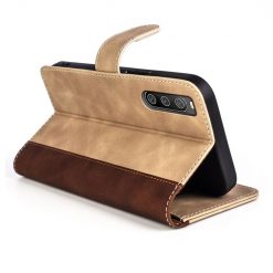 Kryty na mobil | Peňaženkové puzdro Dual Wavy Case hnedé – Sony Xperia 10 IV | Kryty na mobil