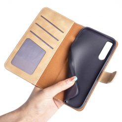 Kryty na mobil | Peňaženkové puzdro Dual Wavy Case hnedé – Sony Xperia 10 IV | Kryty na mobil