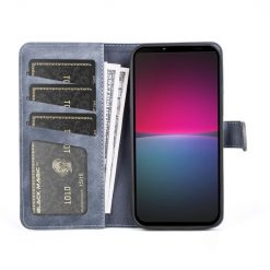 Peňaženkové puzdro Dual Wavy Case modré – Sony Xperia 10 IV | Kryty na mobil Kryty na mobil | Peňaženkové puzdro Dual Wavy Case modré – Sony Xperia 10 IV | Kryty na mobil