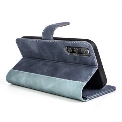 Peňaženkové puzdro Dual Wavy Case modré – Sony Xperia 10 IV | Kryty na mobil Kryty na mobil | Peňaženkové puzdro Dual Wavy Case modré – Sony Xperia 10 IV | Kryty na mobil