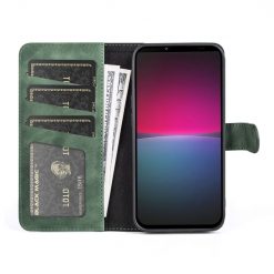 Kryty na mobil | Peňaženkové puzdro Dual Wavy Case zelené – Sony Xperia 10 IV | Kryty na mobil