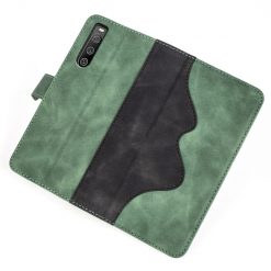 Kryty na mobil | Peňaženkové puzdro Dual Wavy Case zelené – Sony Xperia 10 IV | Kryty na mobil