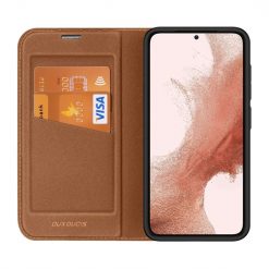 Kryty na mobil | Peňaženkové puzdro Dux Ducis Skin X2 hnedé – Samsung Galaxy S23 | Kryty na mobil
