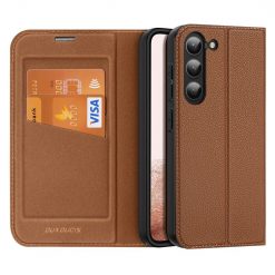 Kryty na mobil | Peňaženkové puzdro Dux Ducis Skin X2 hnedé – Samsung Galaxy S23 | Kryty na mobil