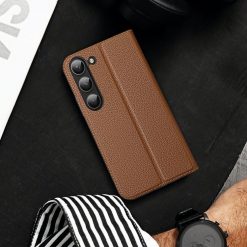Kryty na mobil | Peňaženkové puzdro Dux Ducis Skin X2 hnedé – Samsung Galaxy S23 | Kryty na mobil