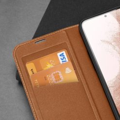 Kryty na mobil | Peňaženkové puzdro Dux Ducis Skin X2 hnedé – Samsung Galaxy S23 | Kryty na mobil