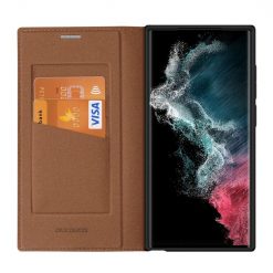 Kryty na mobil | Peňaženkové puzdro Dux Ducis Skin X2 hnedé – Samsung Galaxy S23 Ultra | Kryty na mobil