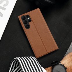 Kryty na mobil | Peňaženkové puzdro Dux Ducis Skin X2 hnedé – Samsung Galaxy S23 Ultra | Kryty na mobil