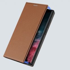 Kryty na mobil | Peňaženkové puzdro Dux Ducis Skin X2 hnedé – Samsung Galaxy S23 Ultra | Kryty na mobil