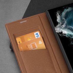 Kryty na mobil | Peňaženkové puzdro Dux Ducis Skin X2 hnedé – Samsung Galaxy S23 Ultra | Kryty na mobil