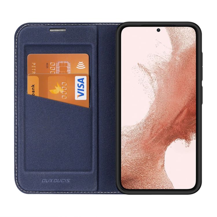 Peňaženkové puzdro Dux Ducis Skin X2 modré – Samsung Galaxy S23 | Kryty na mobil Kryty na mobil | Peňaženkové puzdro Dux Ducis Skin X2 modré – Samsung Galaxy S23 | Kryty na mobil