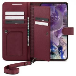 Kryty na mobil | Peňaženkové puzdro Spigen WALLET “S” PLUS bordové – Samsung Galaxy S23 | Kryty na mobil