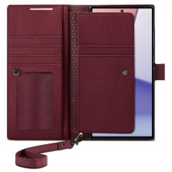 Kryty na mobil | Peňaženkové puzdro Spigen WALLET “S” PLUS bordové – Samsung Galaxy S23 Ultra | Kryty na mobil