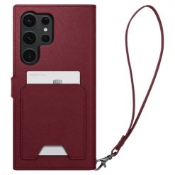 Kryty na mobil | Peňaženkové puzdro Spigen WALLET “S” PLUS bordové – Samsung Galaxy S23 Ultra | Kryty na mobil