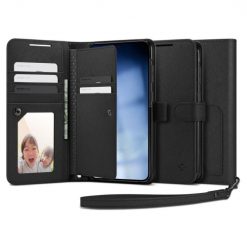 Kryty na mobil | Peňaženkové puzdro Spigen WALLET “S” PLUS čierne – Samsung Galaxy S23+ (S23 Plus) | Kryty na mobil