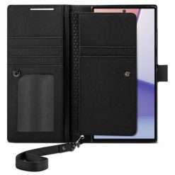 Kryty na mobil | Peňaženkové puzdro Spigen WALLET “S” PLUS čierne – Samsung Galaxy S23 Ultra | Kryty na mobil