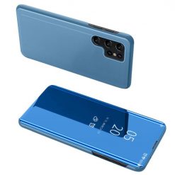 Kryty na mobil | Priehľadný kryt Clear View Case modrý – Samsung Galaxy S23 Ultra | Kryty na mobil