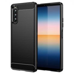 Kryty na mobil | Zadný Kryt Carbon čierny – Sony Xperia 10 IV | Kryty na mobil