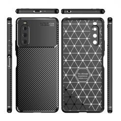 Kryty na mobil | Zadný Kryt Carbon Fiber čierny – Sony Xperia 10 IV | Kryty na mobil
