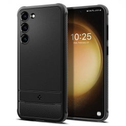 Kryty na mobil | Zadný kryt Spigen Rugged Armor čierny – Samsung Galaxy S23 | Kryty na mobil