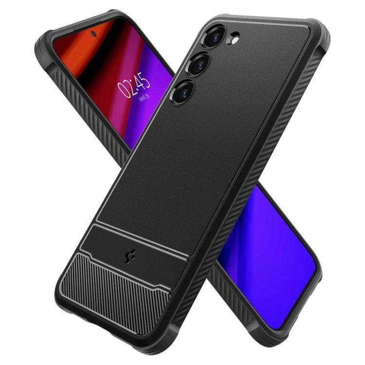 Zadný kryt Spigen Rugged Armor čierny – Samsung Galaxy S23 | Kryty na mobil Kryty na mobil | Zadný kryt Spigen Rugged Armor čierny – Samsung Galaxy S23 | Kryty na mobil