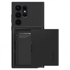 Kryty na mobil | Zadný kryt Spigen Slim Armor CS čierny – Samsung Galaxy S23 Ultra | Kryty na mobil