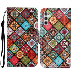 Knižkové puzdro Trendy Cross case Farebné mandaly – Samsung Galaxy A34 5G | Kryty na mobil Kryty na mobil | Knižkové puzdro Trendy Cross case Farebné mandaly – Samsung Galaxy A34 5G | Kryty na mobil