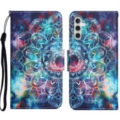 Kryty na mobil | Knižkové Puzdro Trendy Cross Case Hviezdna Mandala – Samsung Galaxy A34 5G | Kryty na mobil