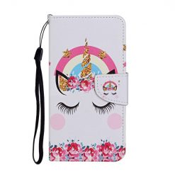 Knižkové puzdro Trendy Cross case Zlatý jednorožec – Samsung Galaxy A34 5G
